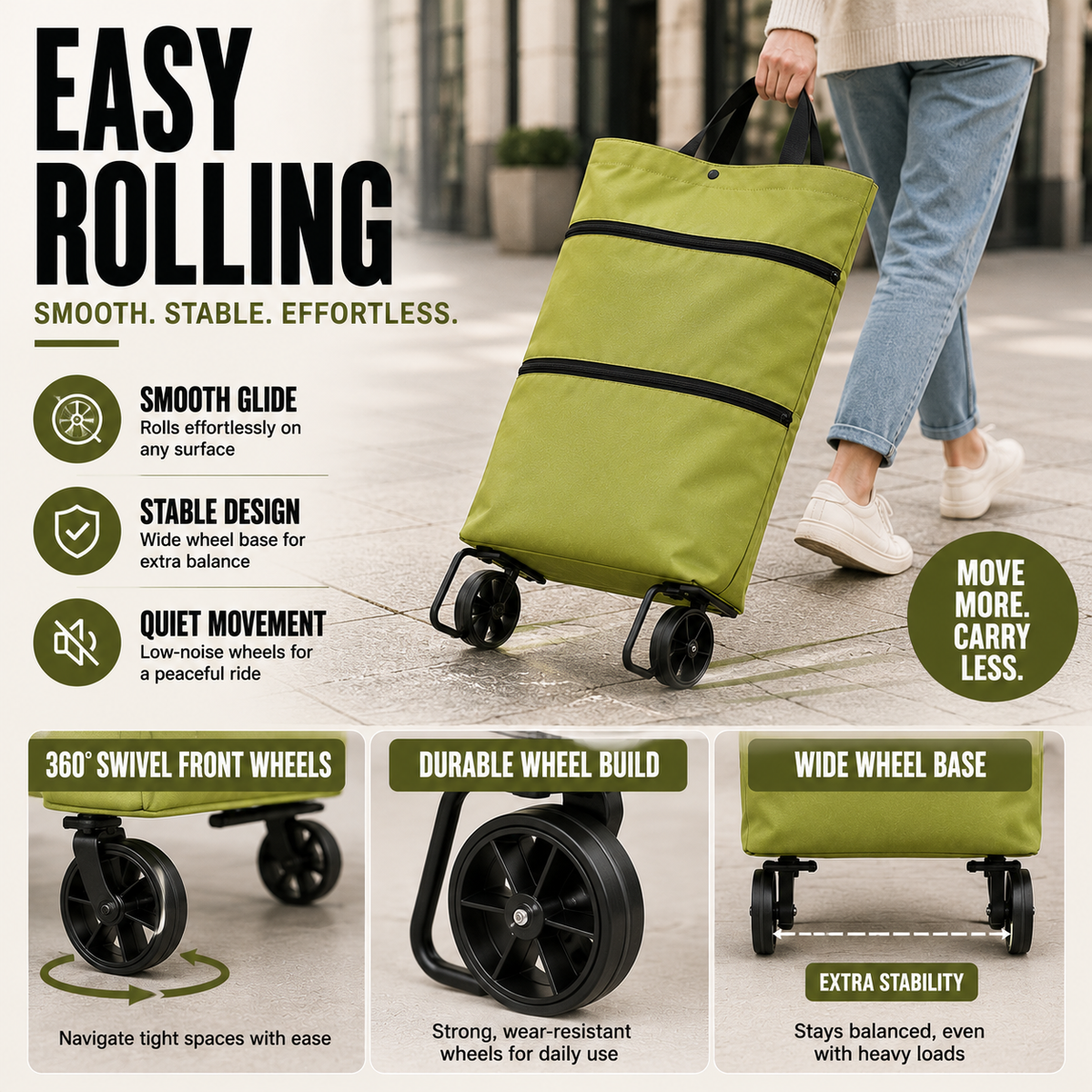 Faltbare Rolltasche