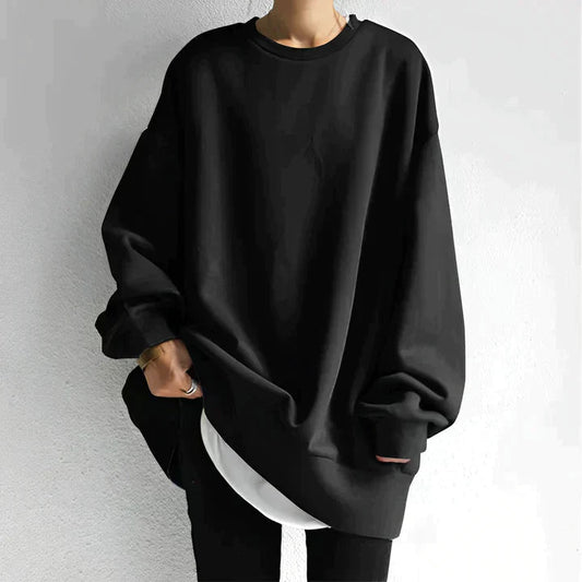 Oversized Damen-Tunikapullover