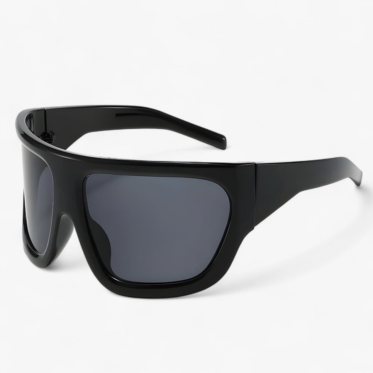 Oversized Steampunk-Sportsonnenbrille mit geschwungenem Design