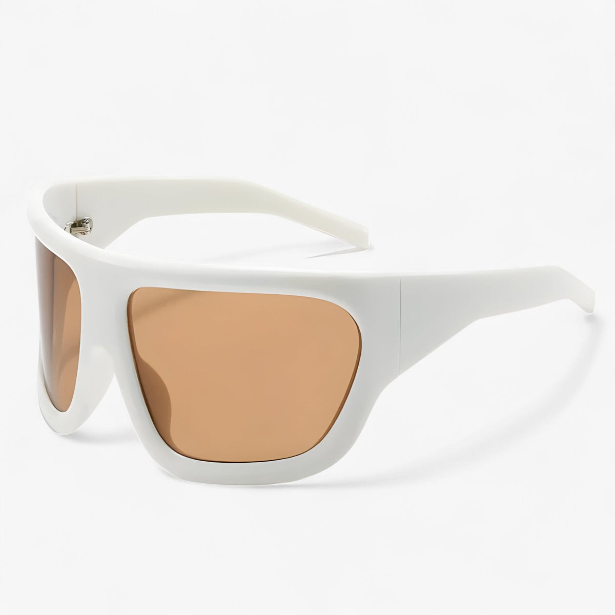 Oversized Steampunk-Sportsonnenbrille mit geschwungenem Design