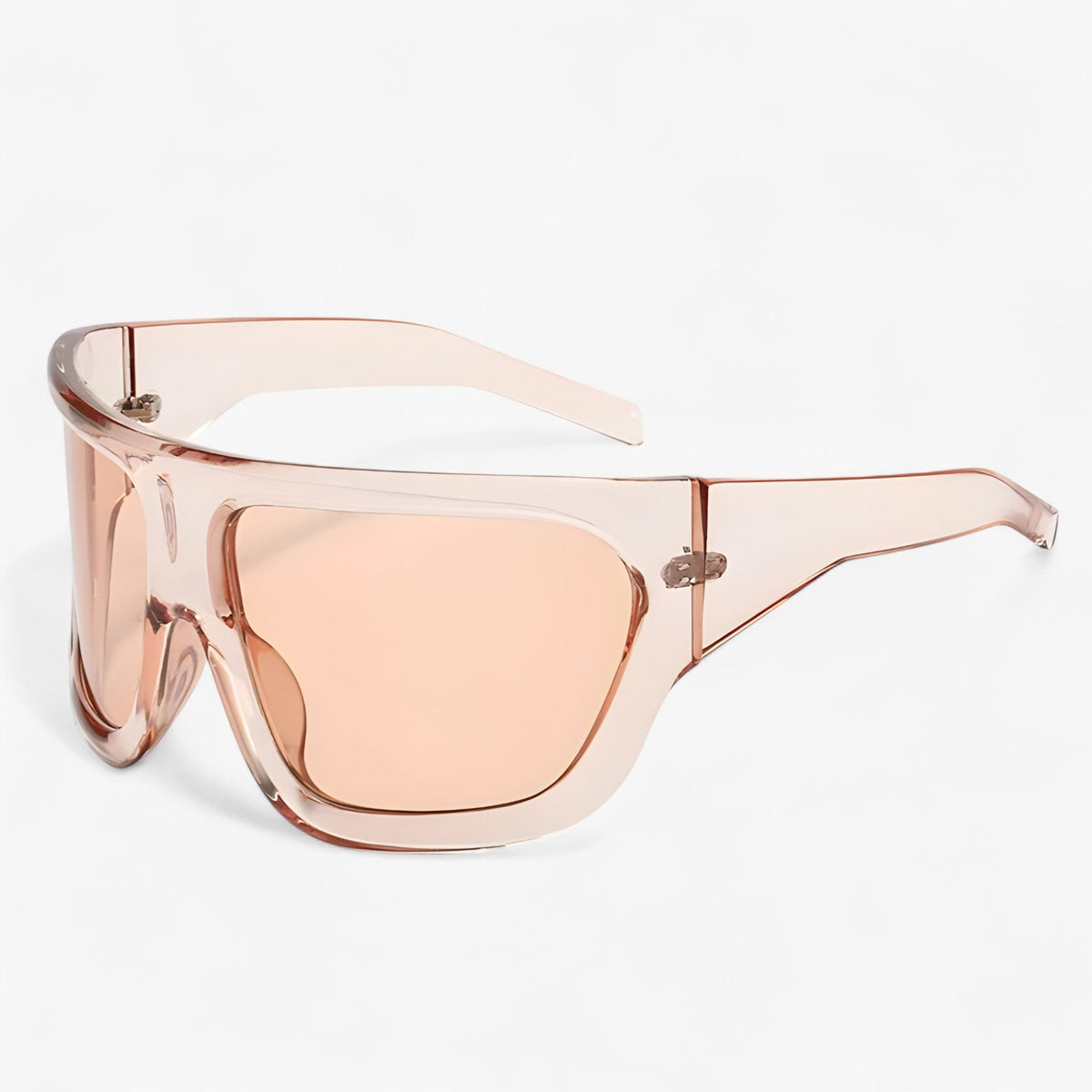 Oversized Steampunk-Sportsonnenbrille mit geschwungenem Design