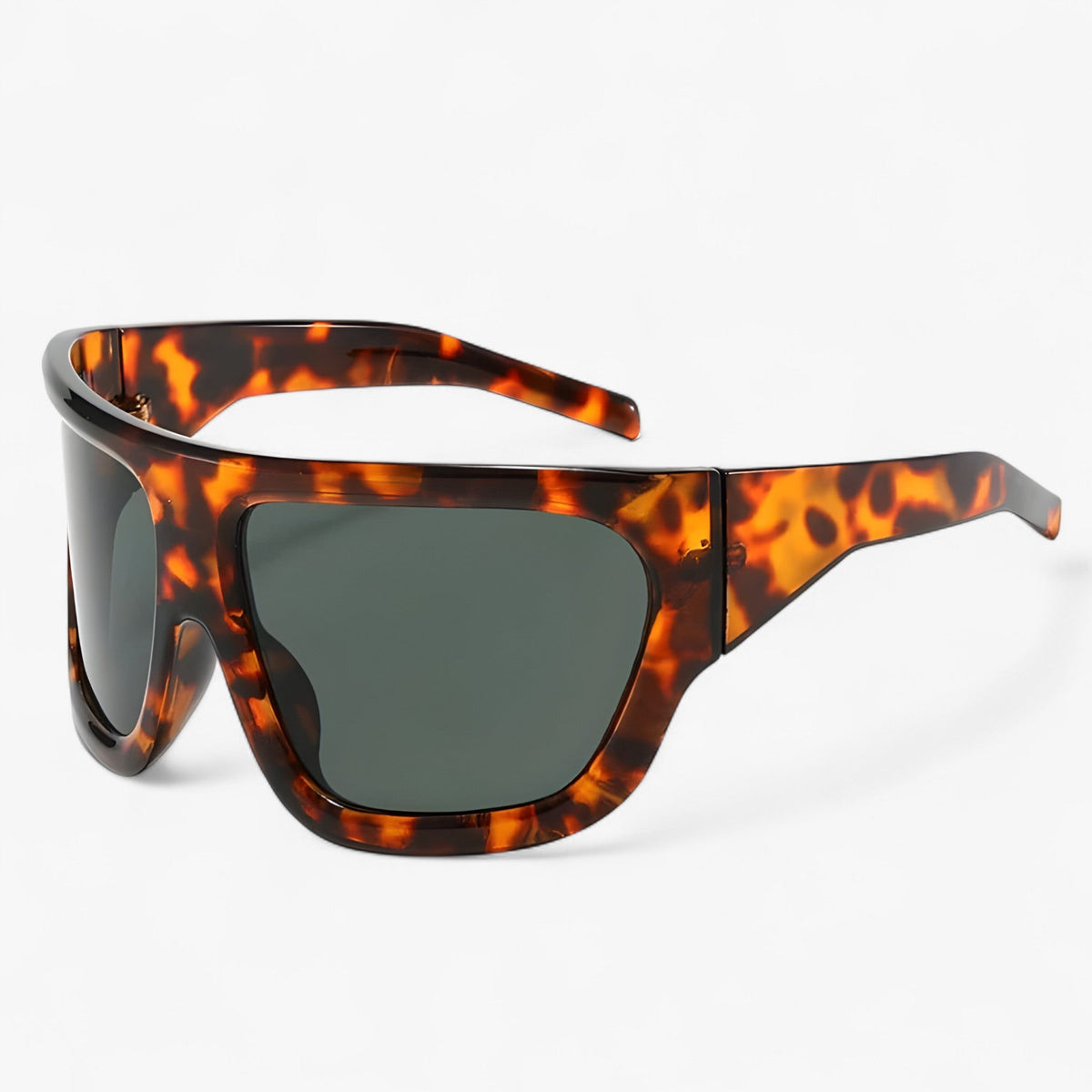 Oversized Steampunk-Sportsonnenbrille mit geschwungenem Design