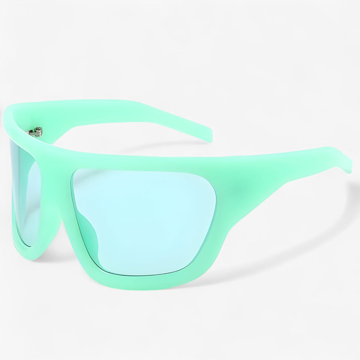 Oversized Steampunk-Sportsonnenbrille mit geschwungenem Design