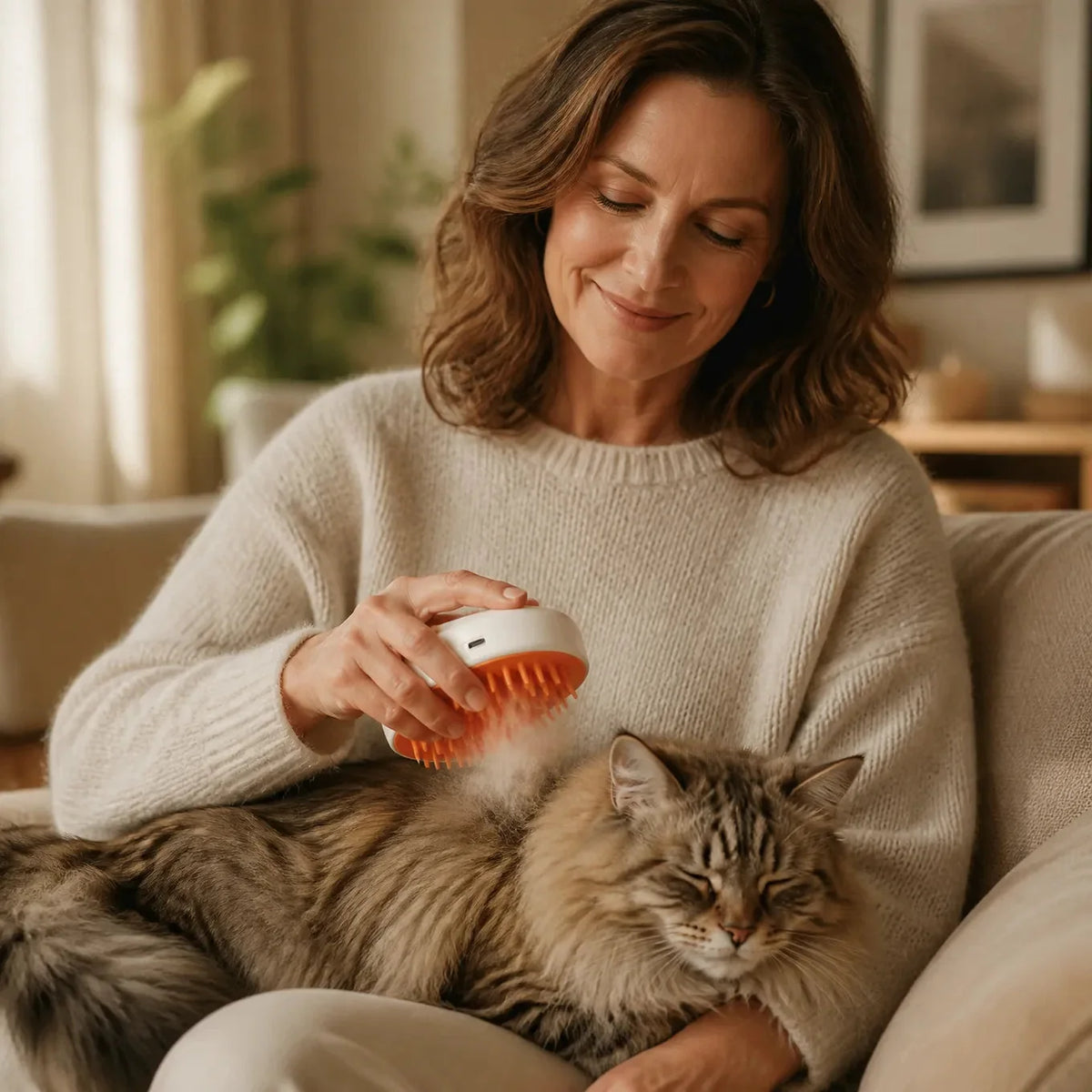 Dampfpflegebürste für Katzen, Hunde und Kleintiere