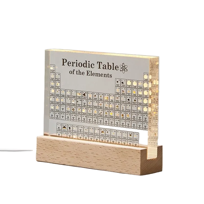 Pädagogisches Periodensystem aus transparentem Acryl