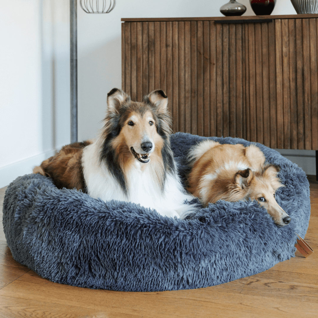 Flauschiges, angstlösendes Donut-Hundebett für alle Hunde