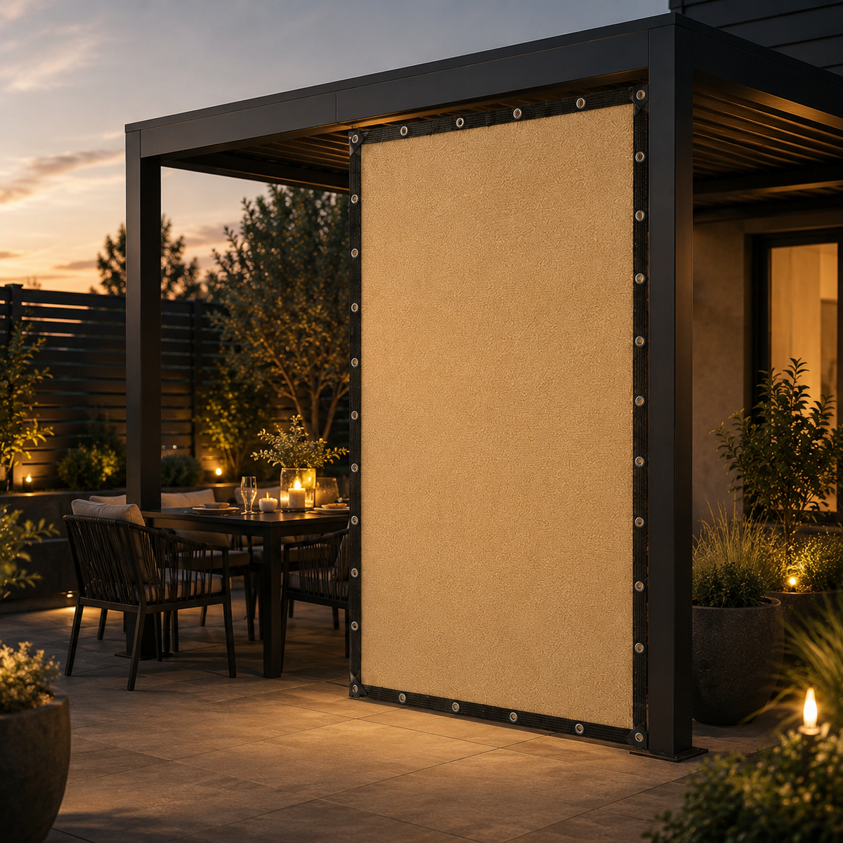 Pergola Seitenwand | Sonnen- und Windschutz Seitenwand für Gartenpavillons
