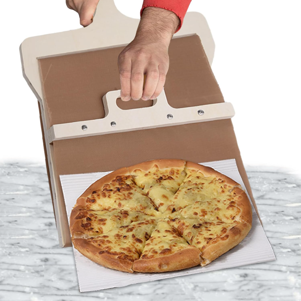 Pizzaschieber: Hochwertiger, Antihaftbeschichteter Gleitender Pizzaschieber Küchenhelfer