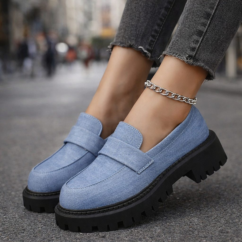 Plateau-Loafer-Schuhe