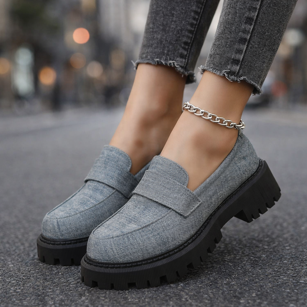 Plateau-Loafer-Schuhe