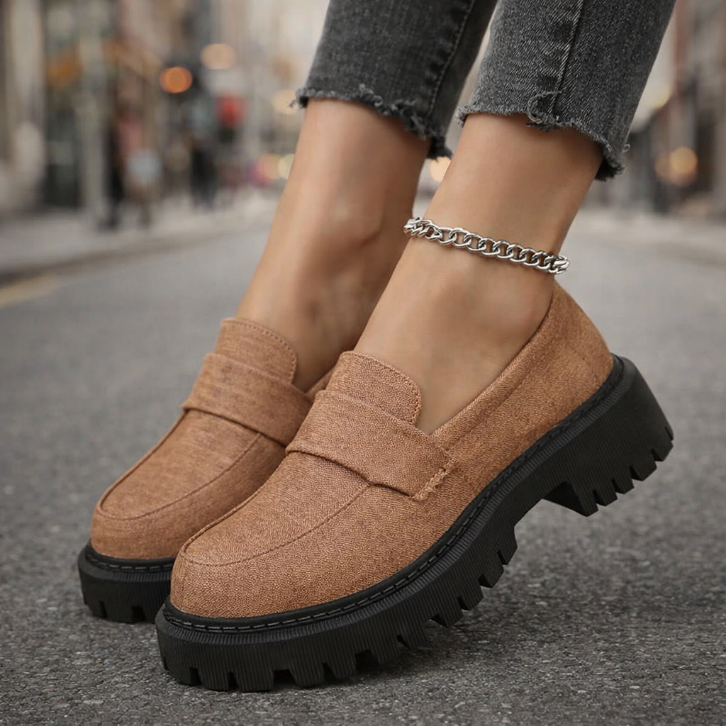 Plateau-Loafer-Schuhe