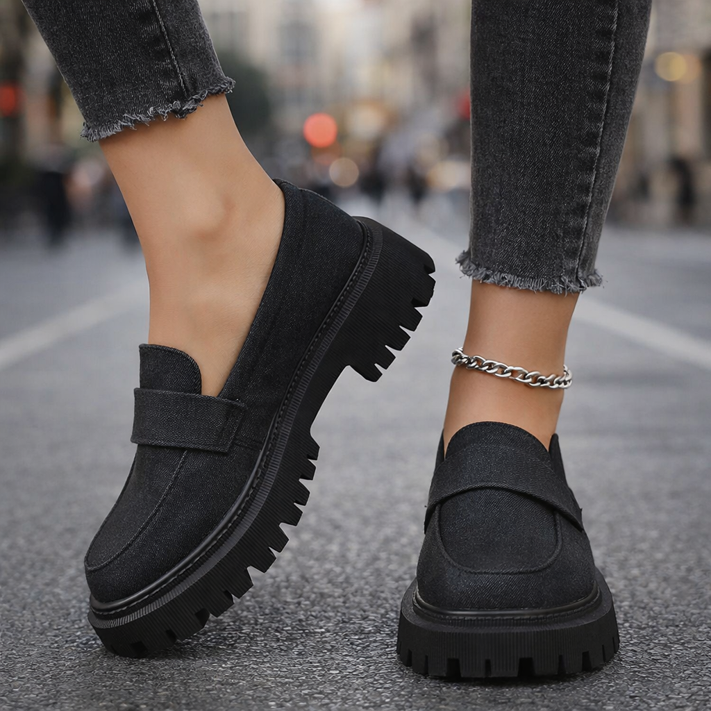Plateau-Loafer-Schuhe