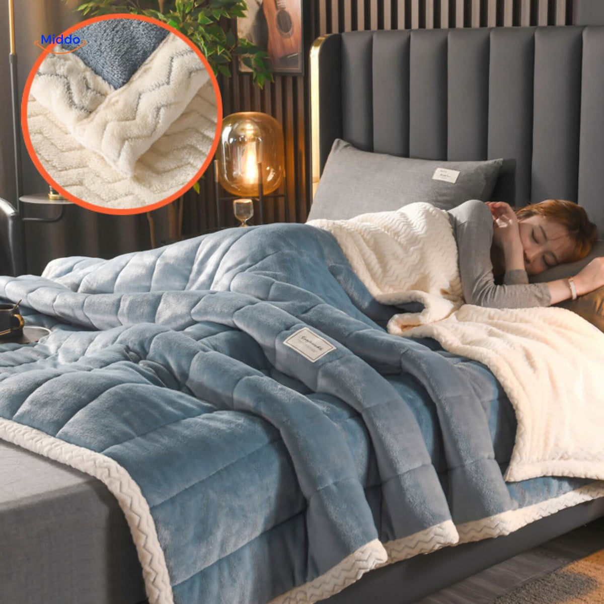 Plüsch-Wolldecke | Warm und bequem, ideal für den Winter