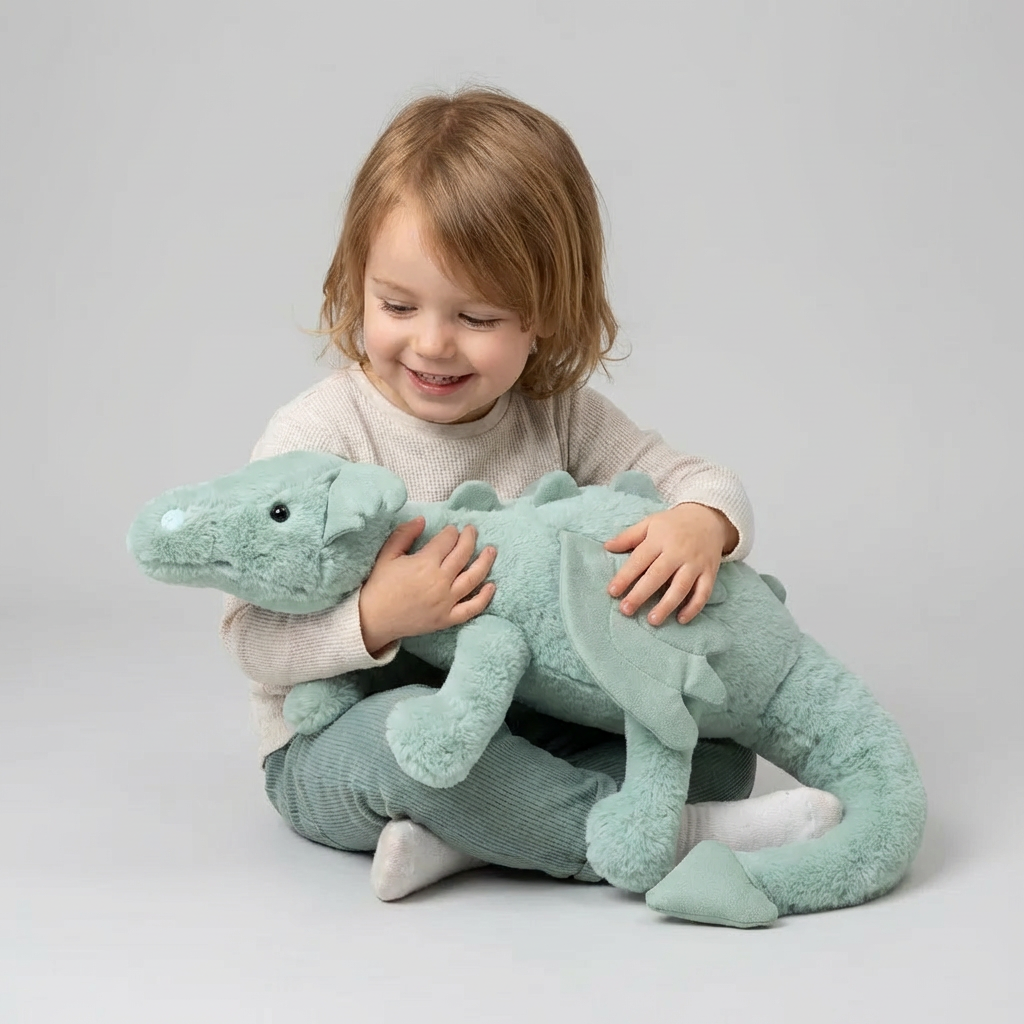 Plüschdrachen-Spielzeug für Kinder, freundlicher Drache mit Schnabel
