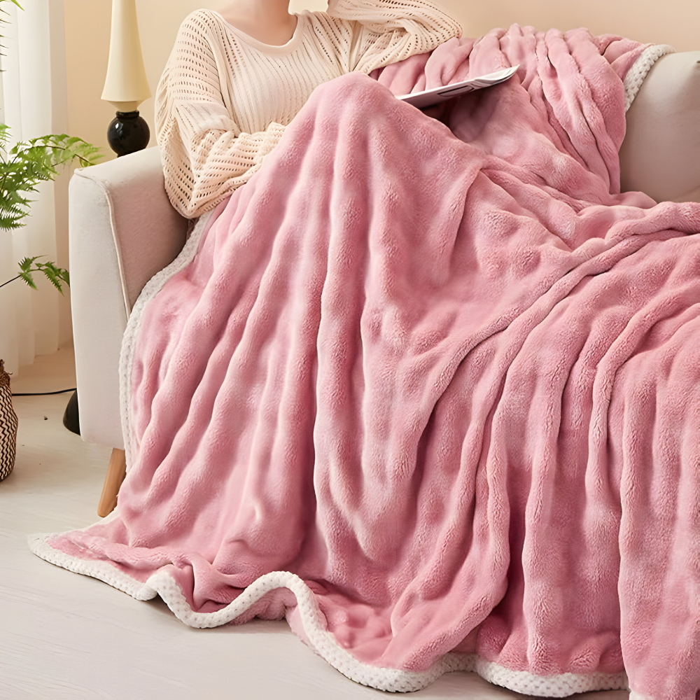 Plüsch-Winterdecke – doppelseitige, ultraweiche Decke für Sofa und Bett