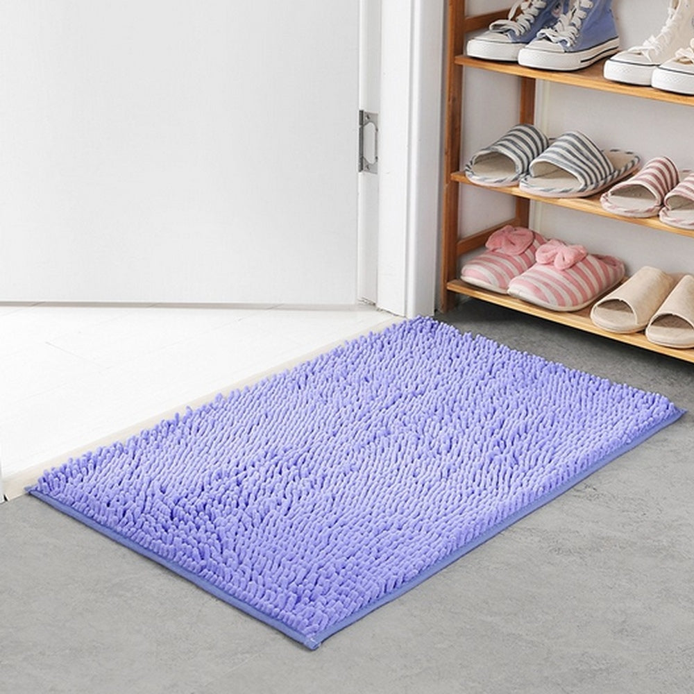 Plüsch-Chenille-Badematte - Teppich mit weicher Oberfläche - Saugfähig und rutschfest - Stilvolle Wohndekoration