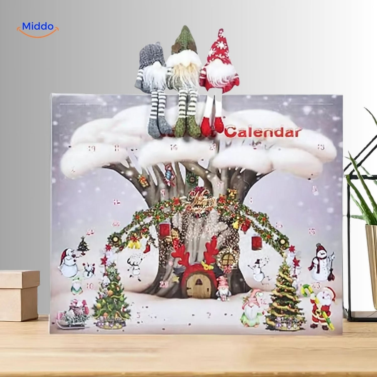 Adventskalender mit Plüschwichteln | Weihnachtsgeschenk