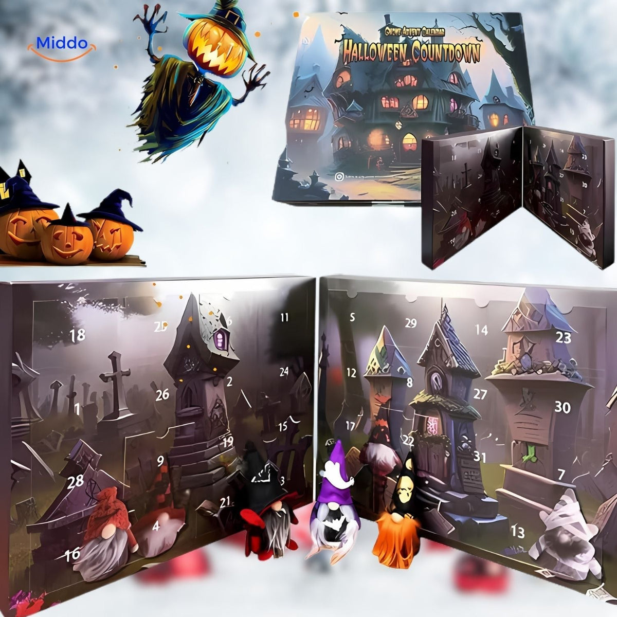 Adventskalender mit Plüschwichteln | Weihnachtsgeschenk