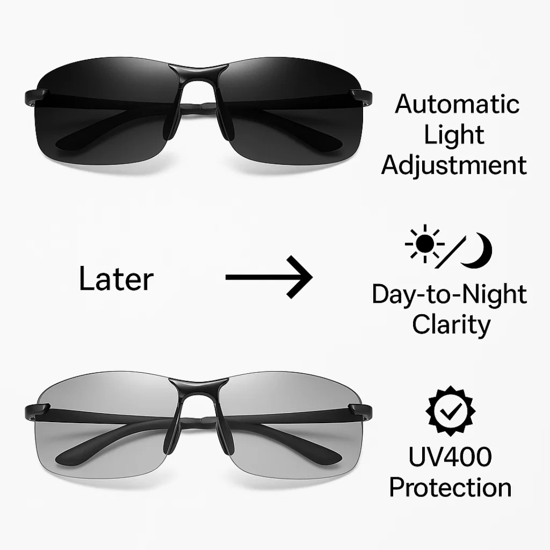 Polarisierte selbsttönende Sonnenbrille