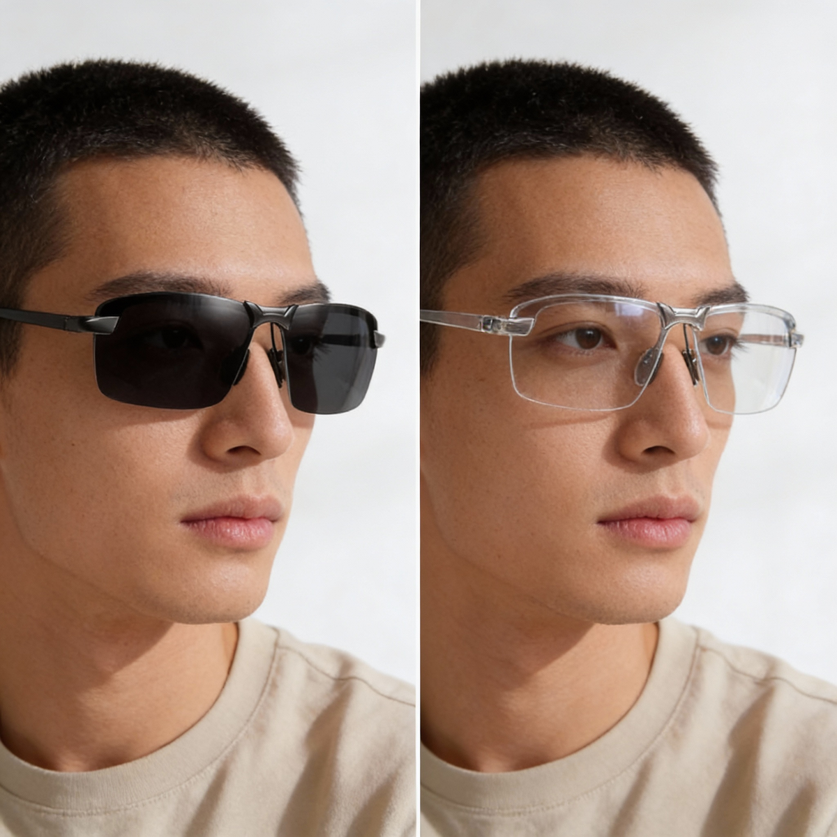 Polarisierte selbsttönende Sonnenbrille | UV400-Schutz | Automatische Lichtanpassung (Tag und Nacht) | Smarte Blendreduktion zum Fahren und für Outdoor-Aktivitäten