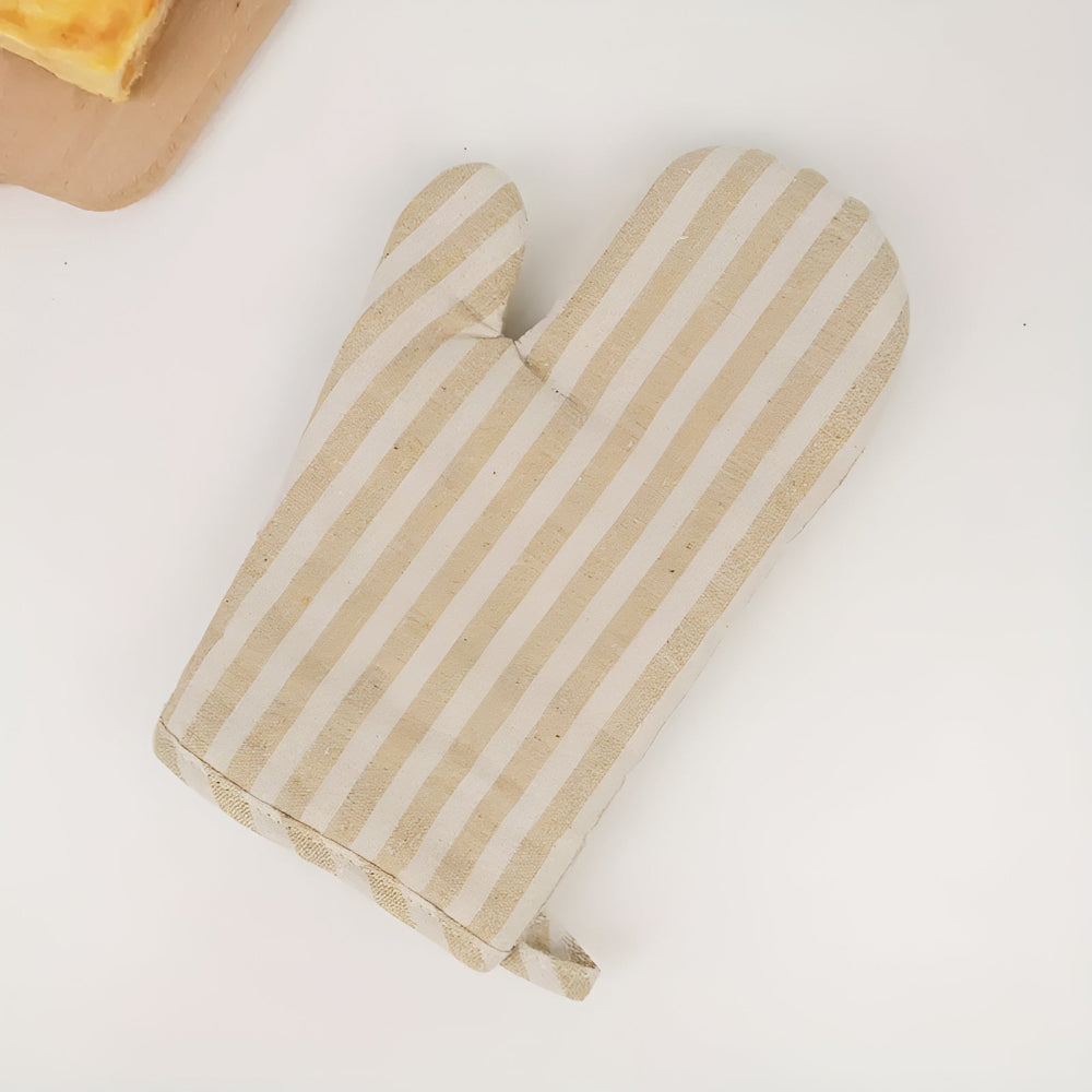 Premium gestreifter hitzebeständiger Ofenhandschuh