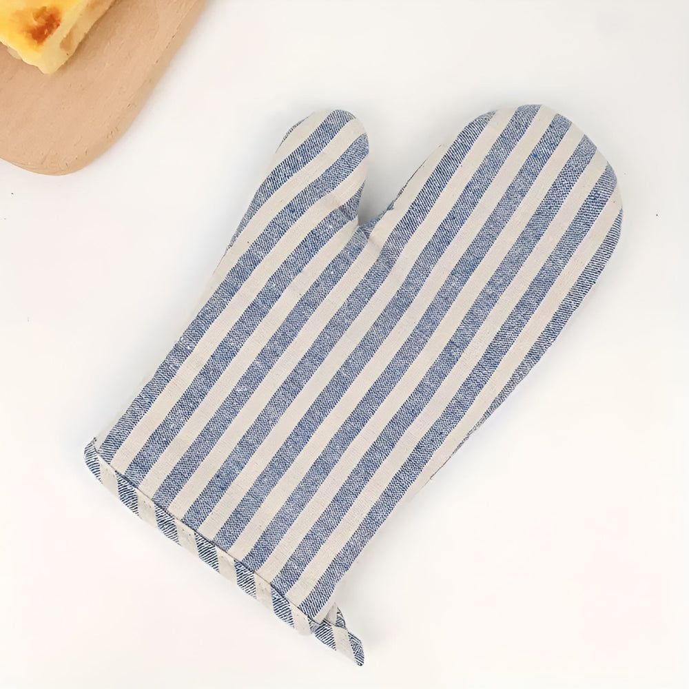 Premium gestreifter hitzebeständiger Ofenhandschuh