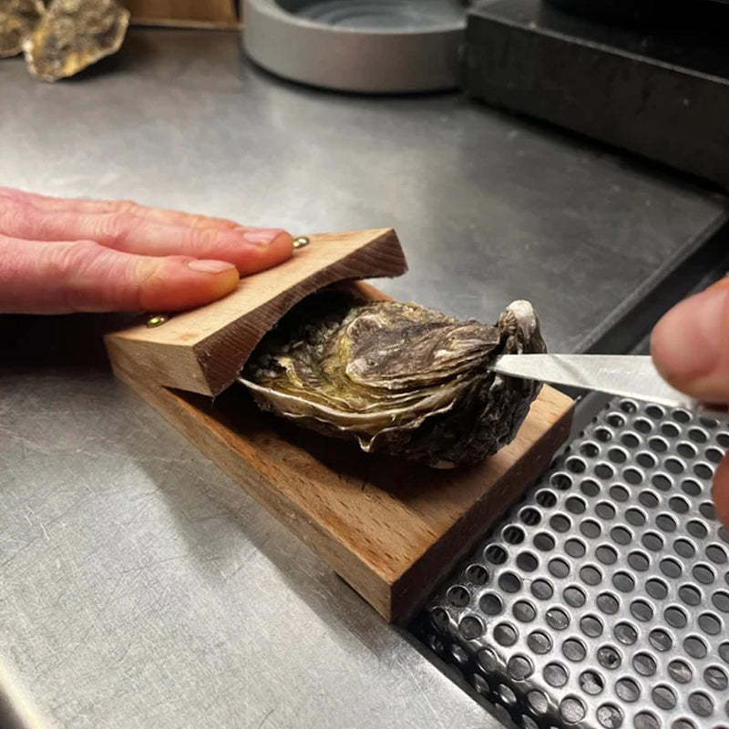 Premium Austernöffner-Klemme mit Holzgriff