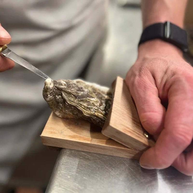 Premium Austernöffner-Klemme mit Holzgriff