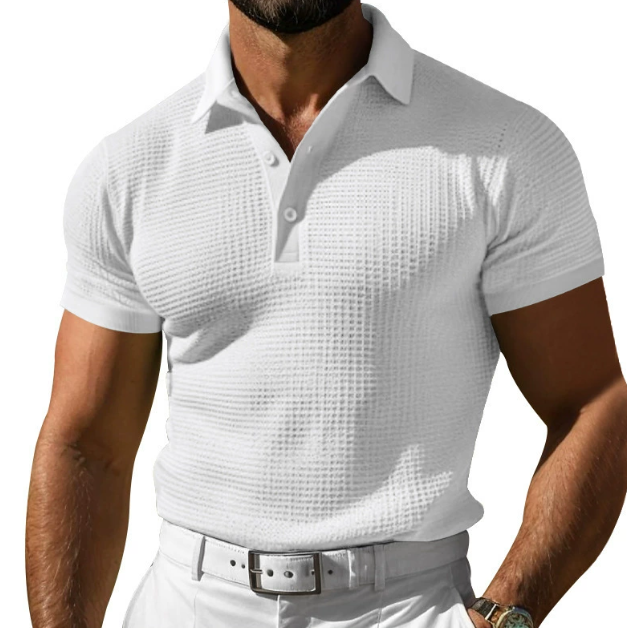 Premium Strick-Poloshirt im Vintage-Stil