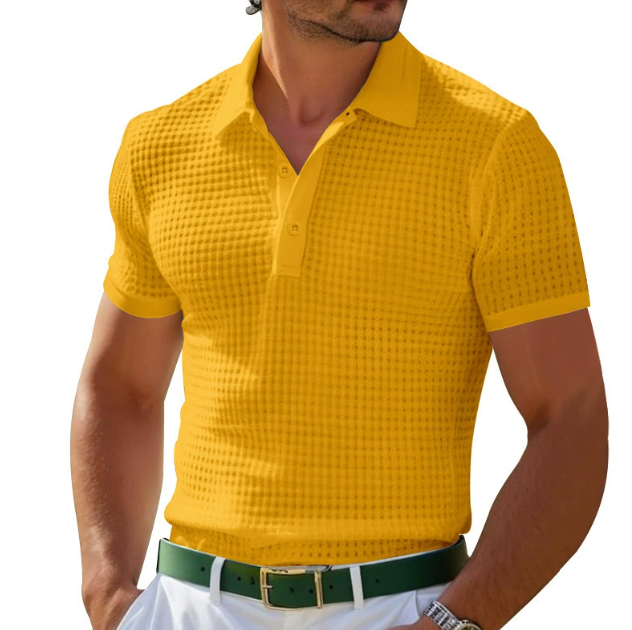 Premium Strick-Poloshirt im Vintage-Stil