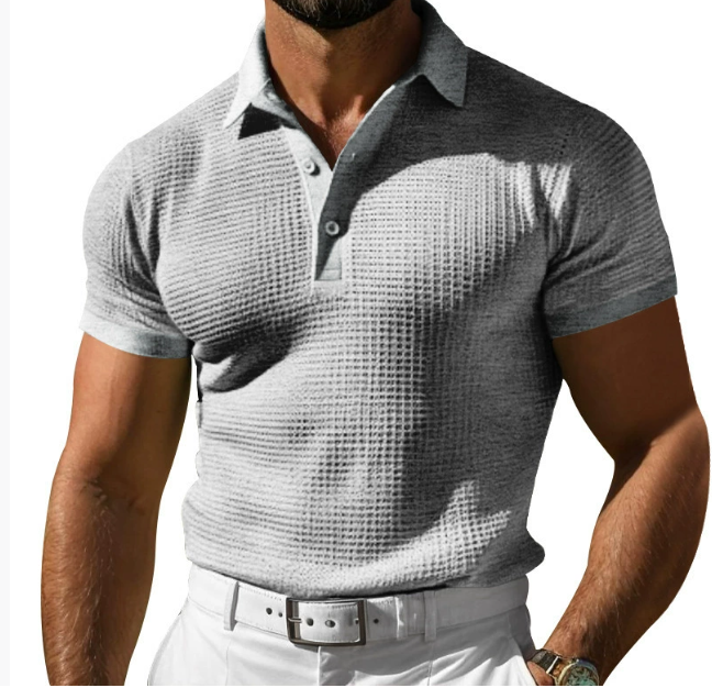 Premium Strick-Poloshirt im Vintage-Stil