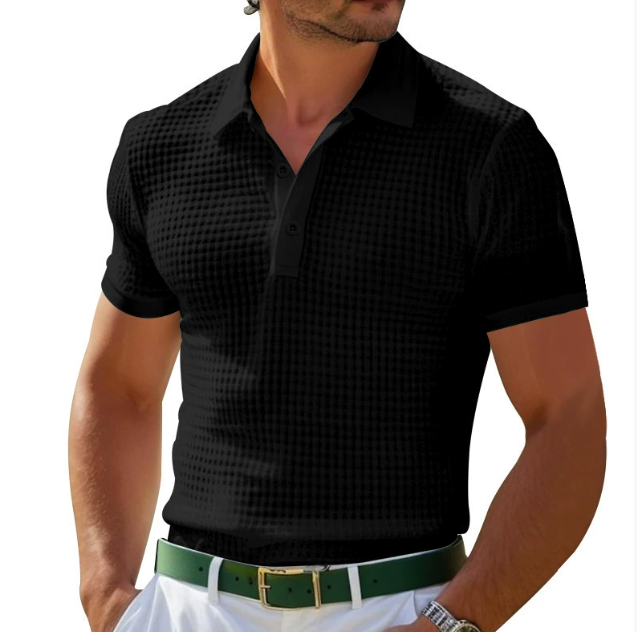 Premium Strick-Poloshirt im Vintage-Stil