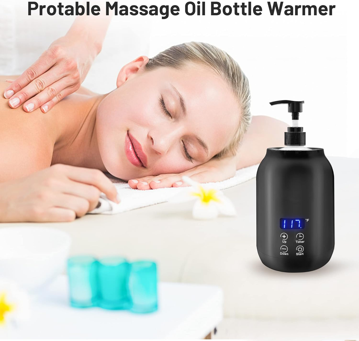 Professioneller tragbarer elektrischer Massageölwärmer – schnelles Aufheizen digitale Steuerung