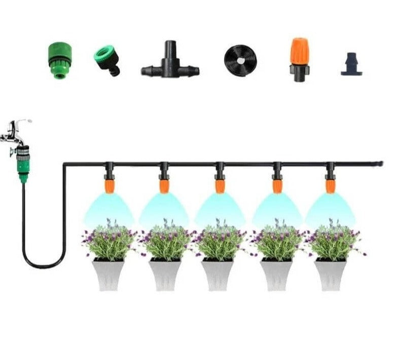 Profi-Sprühdüsen-Set | Zeit- und wassersparendes Bewässerungssystem | Verstellbare Sprühdüsen | Für Gärten und Höfe | Einfache Installation