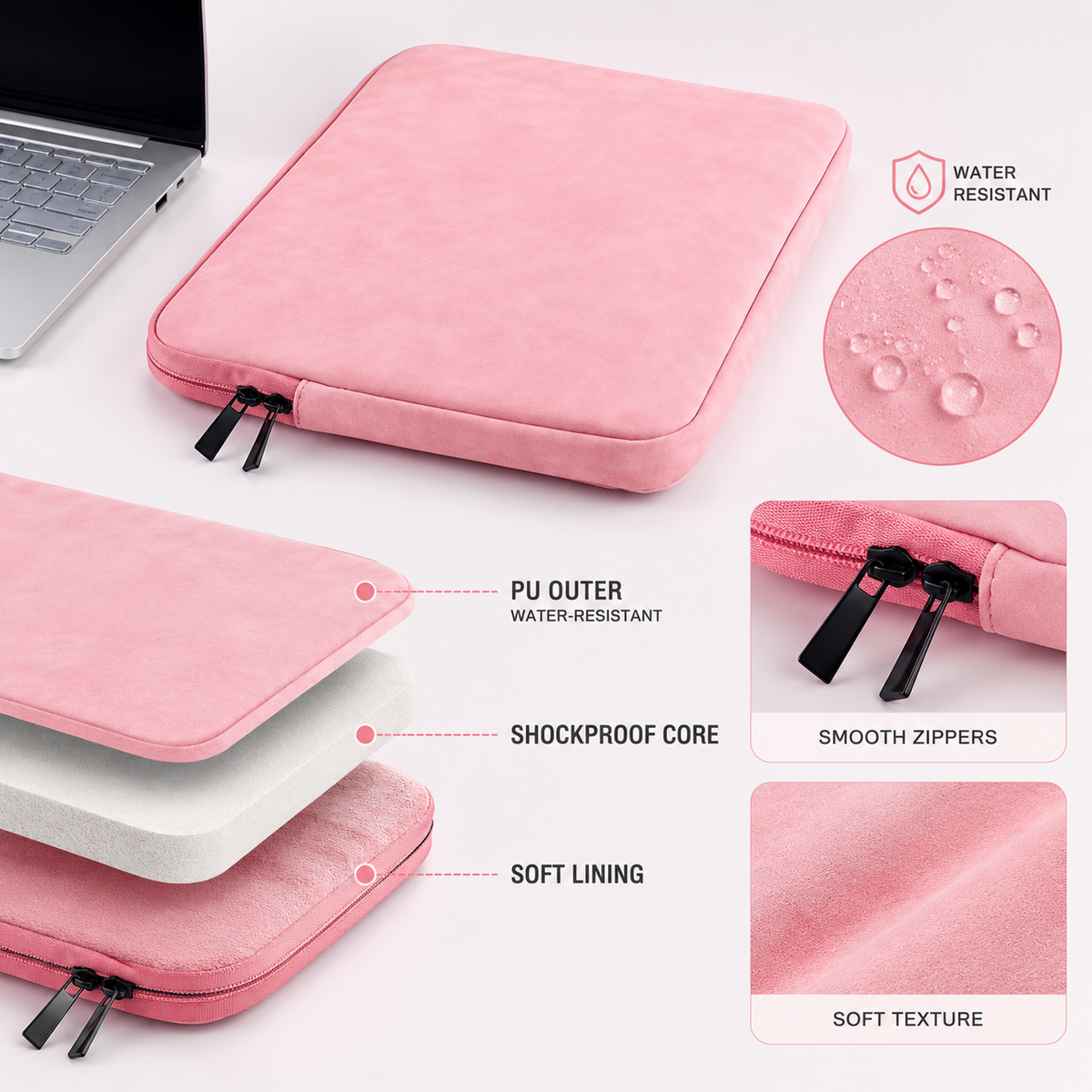 Laptop-Hülle aus PU-Kunstleder