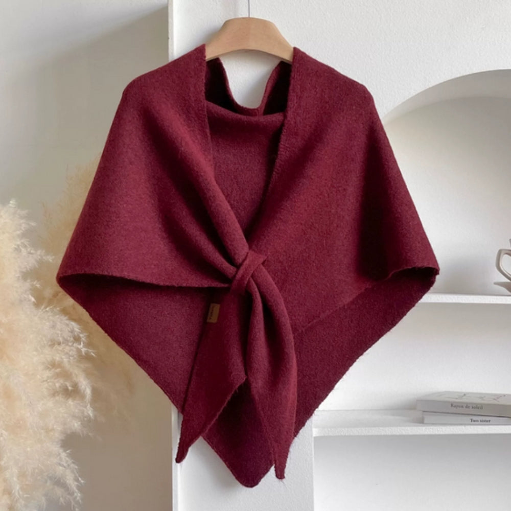 Weicher dreieckiger Poncho Schal Umhang