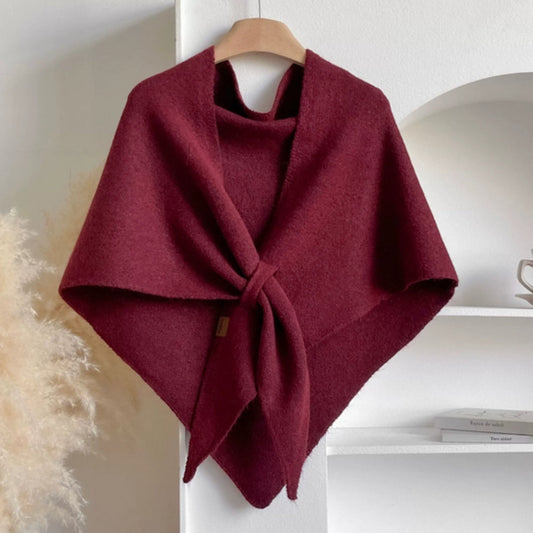 Weicher dreieckiger Poncho Schal Umhang