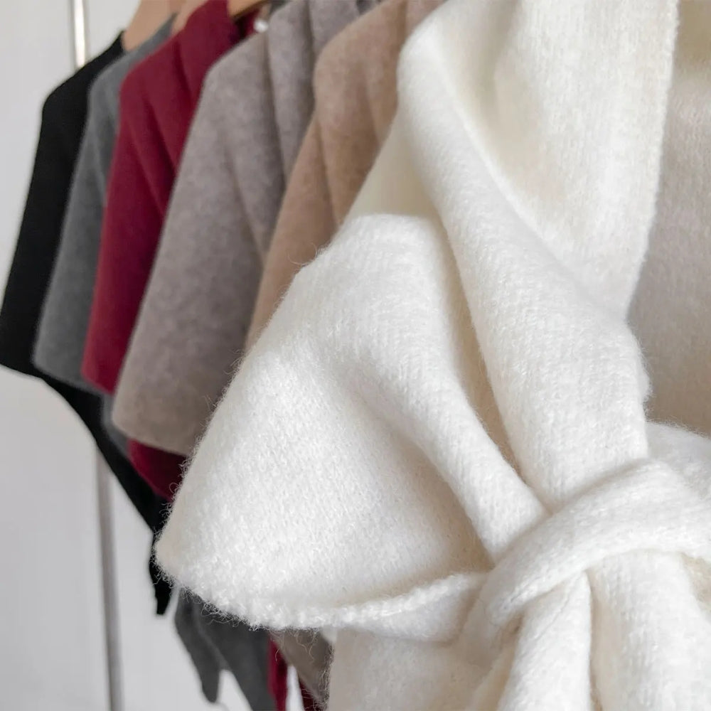 Weicher dreieckiger Poncho Schal Umhang