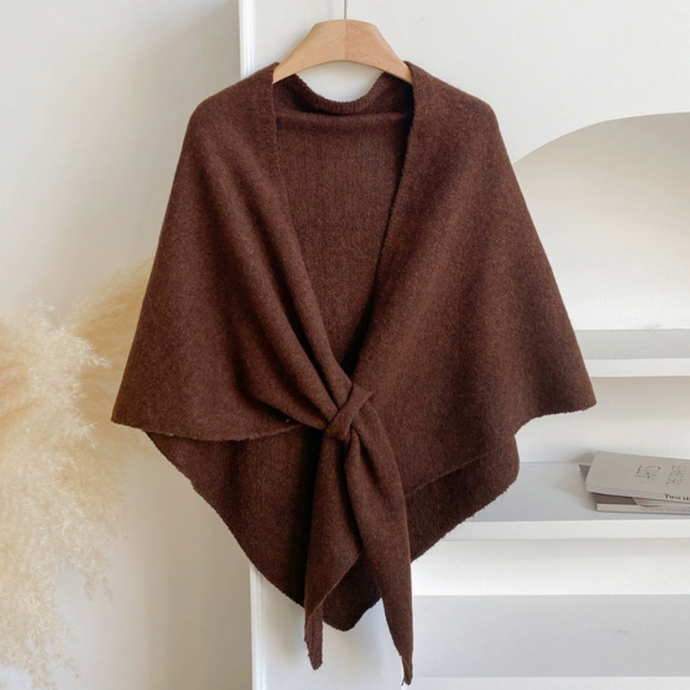Weicher dreieckiger Poncho Schal Umhang