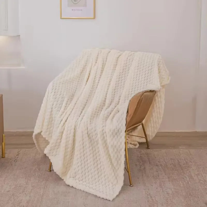 Weiche karierte Samtdecke, flauschig weich, warm und bequem – Gemütliche Sofadecke für Erwachsene, Kinder und Haustiere