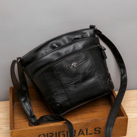 Weiche Damen-Messenger-Schultertasche mit mehreren Fächern