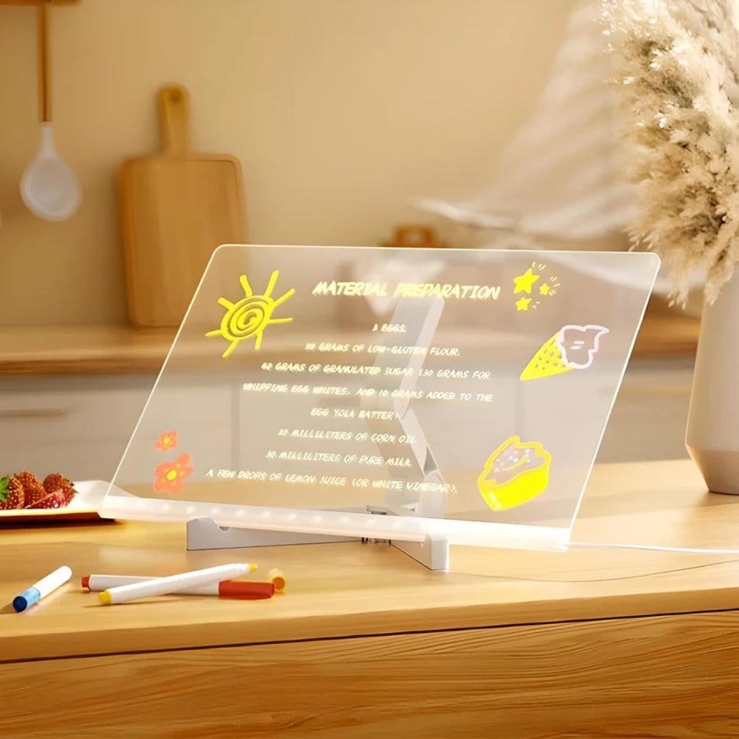 Zeichentablett - LED-Zeichentafel mit leuchtenden Filzstiften