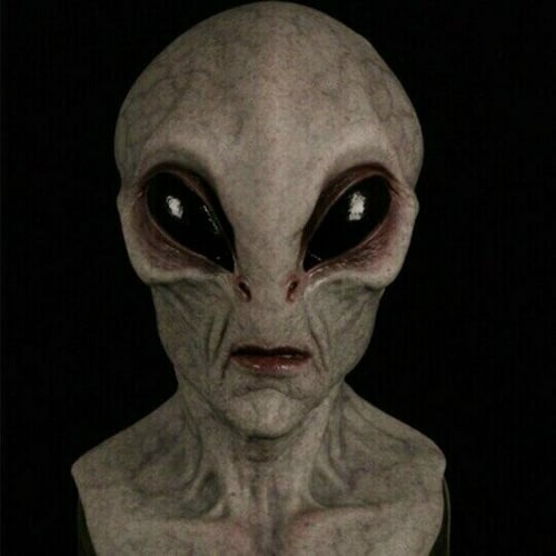 Realistische Alien-Maske – Halloween-Maske aus Latex und Silikon für Cosplay und Partys