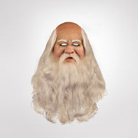 Realistische Weihnachtsmann-Maske, die Gesicht, Hals und Brust bedeckt