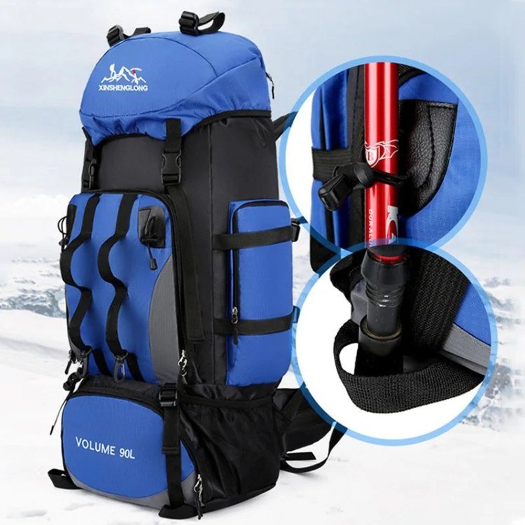 Extrem leichter, wasserdichter 90-Liter-Wanderrucksack