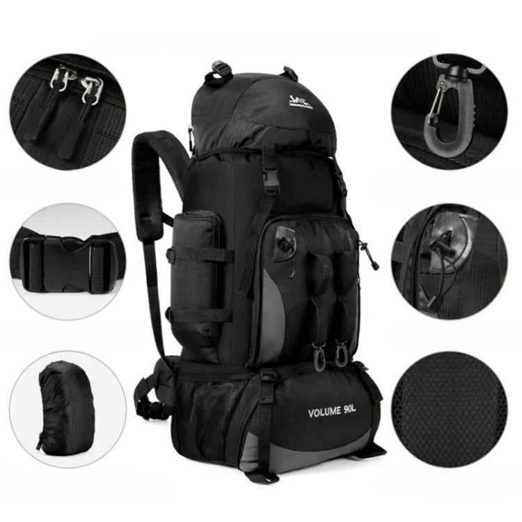 Extrem leichter, wasserdichter 90-Liter-Wanderrucksack