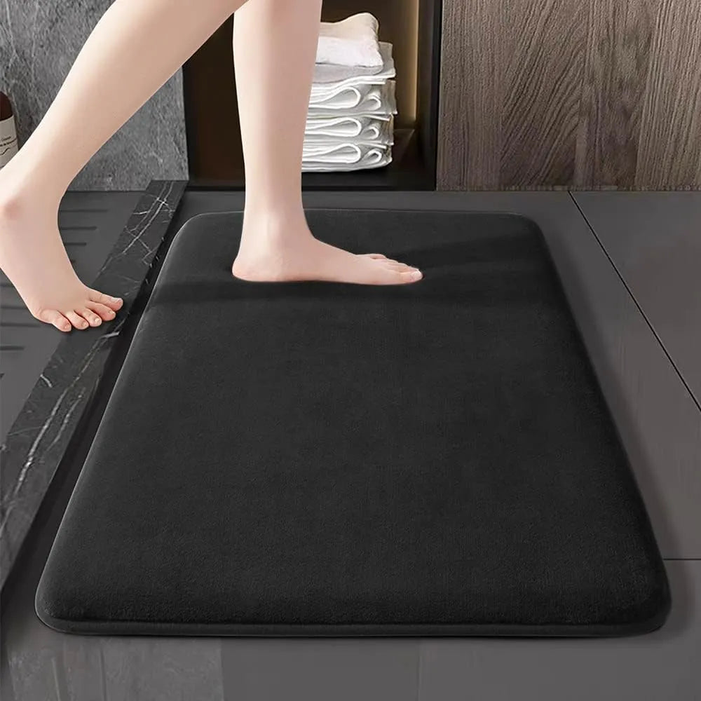 Extrem saugfähiger skandinavischer Badeteppich, super rutschfeste gepolsterte weiche Samt-Duschmatte für die Dusche