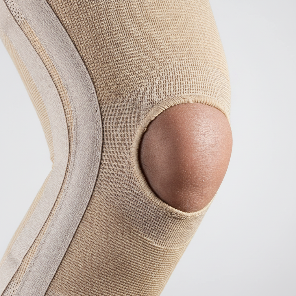 Hochelastische gestrickte Kniebandage