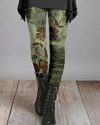 Retro Boho-Leggings mit Ethno-Muster