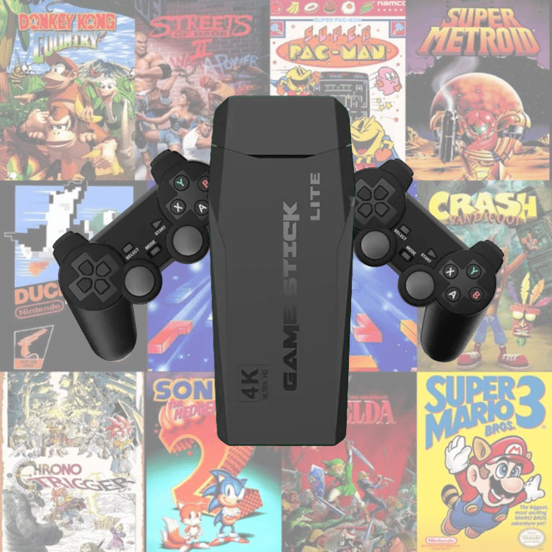 Retro Infinity Spielkonsole – Über 15 000 klassische Spiele, HDMI-Anschluss, mit kabellosen Controllern